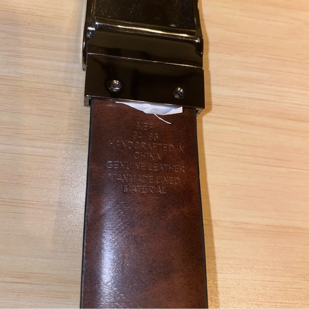 NEF Mens Black Manmade Leather Belt Size 34